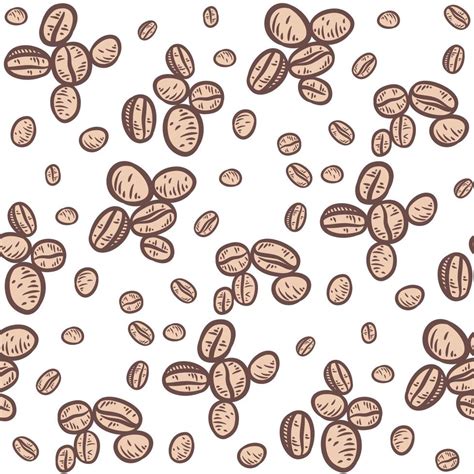 Coffee Beans Seamless Pattern Background Vector Art At Vecteezy