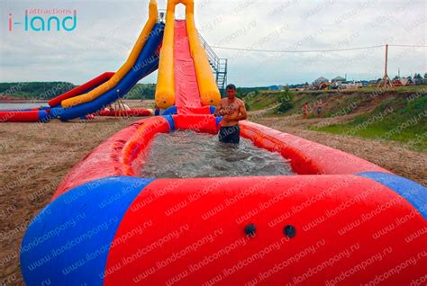 Надувной бассейн для водных горок от производителя