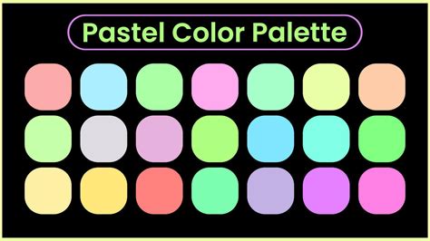 pastel color palette. set of pastel colors. vectors 23287381 Vector Art at Vecteezy