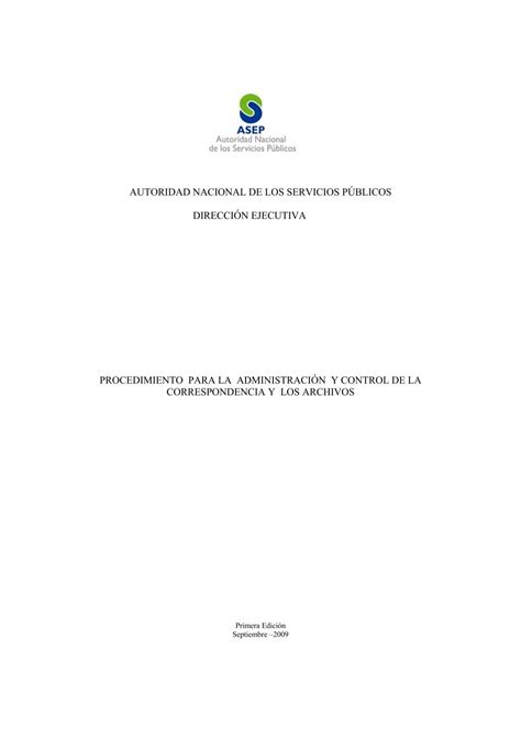 Autoridad Nacional De Los Servicios Públicos Dirección Asep