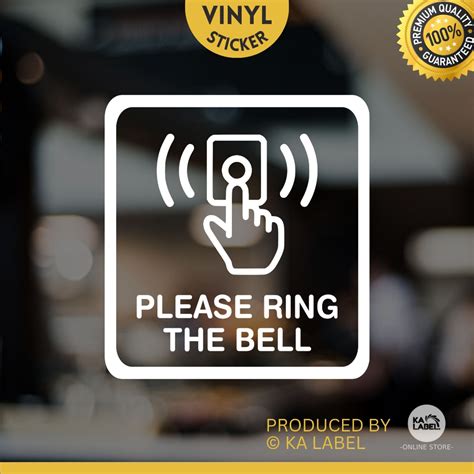 Ready Stock Please Ring The Bell Sign Sticker Home Office Shop