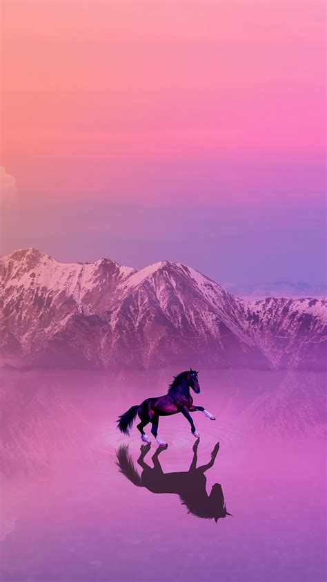 1080x1920 Horse Artist Artwork Digital Art Hd Animals Reflection