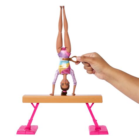 Barbie Gymnastics Playset and Doll with Brunette Hair