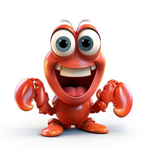 Premium Photo Cartoon Crab With Big Eyes And A Big Smile Generative Ai