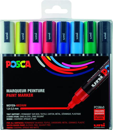 Posca Colouring PC 5M Pack Of 10 Colours Amazon Co Uk Home Kitchen