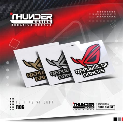 Stiker Rog Cutting Sticker Asus Rog Lazada Indonesia