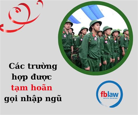 Các Trường Hợp được Miễn Tạm Hoãn Nghĩa Vụ Quân Sự Fblaw