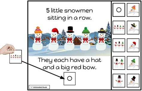 5 Little Snowmen Activity — Individualized Visuals