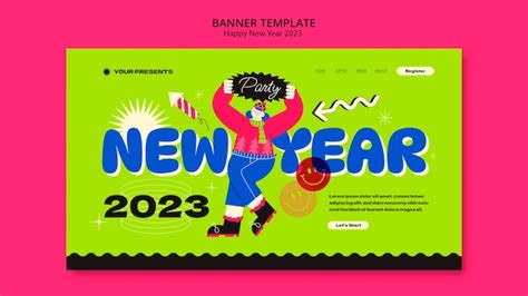 Free PSD | Happy new year banner template