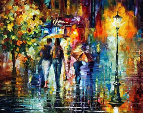 SWEET NIGHT PALETTE KNIFE Oil Painting On Canvas By Leonid Afremov