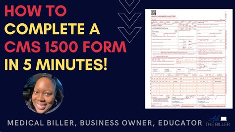 How To Complete A Cms 1500 Claim Form In 5 Minutes Youtube