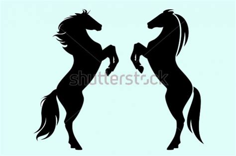 Horse Rearing Silhouette at GetDrawings | Free download