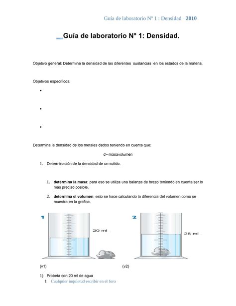 Calaméo Guia de laboratorio Nº1 densidad