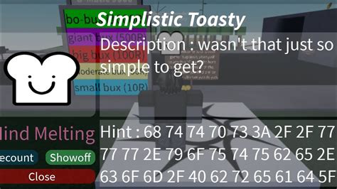 How To Get Simplistic Toasty Find The Toasties Roblox Youtube