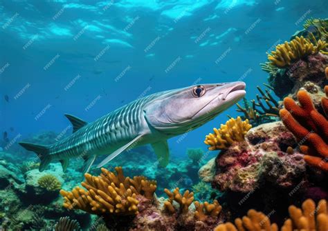 Premium AI Image | Barracuda a large predatory rayfinned fish