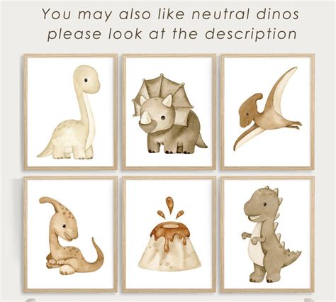 Dinosaur Prints Nursery Dinosaurs Wall Art Dino Poster Printable