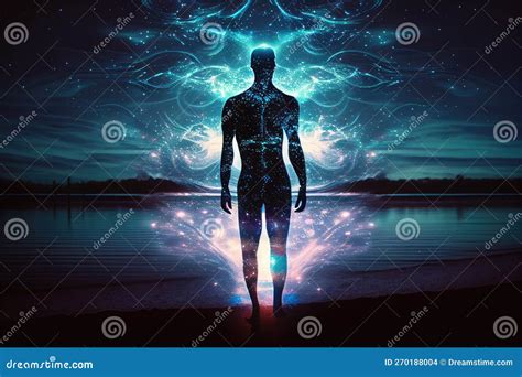 Silhouette Of Human Astral Human Body Concept Image For Near Death