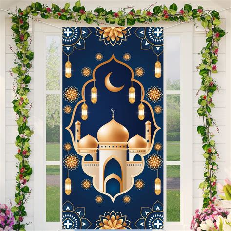 Amazon Ramadan Mubarak Decorations Ramadan Door Cover Eid Mubarak