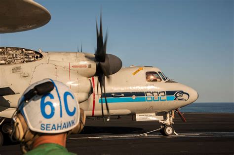 A U S Navy E 2C Hawkeye Aircraft Assigned To Carrier NARA DVIDS