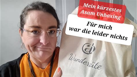 ASAM Wundertüte April 2023 Für mich war das leider nichts YouTube