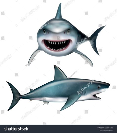 55 Shark Front And Side View Images, Stock Photos, 3D objects ...