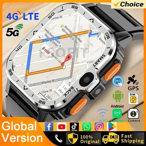 New 4G Network PGD Android Smart Watch Men GPS 16 64G ROM Storage HD