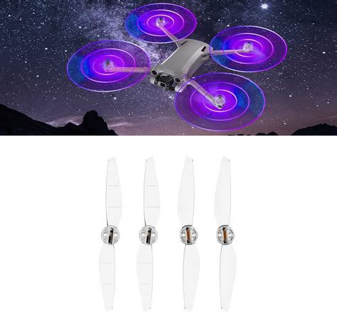 Supfoto Led Propellers For Dji Mini 3 Pro Quick Release Low Noise Propeller With