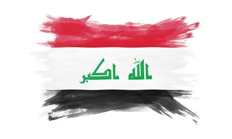 Premium Photo Iraq Flag Brush Stroke National Flag