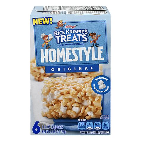 Rice Krispies Treats 6 Pack Homestyle Original Crispy Marshmallow