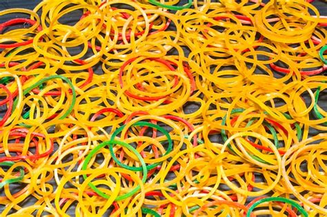 Premium Photo | Colorful rubber bands