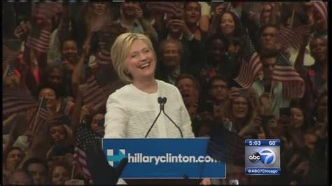 Hillary Clinton Makes History Prepares To Take On Trump Abc7 Chicago