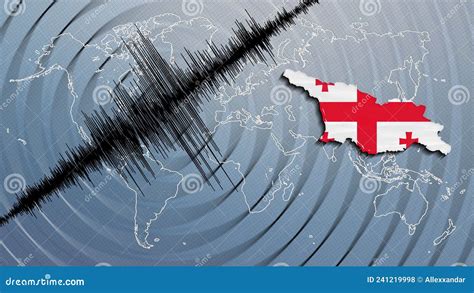 Seismic Activity Earthquake Georgia Map Stock Illustration ...