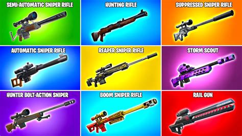 Evolution Of All Fortnite Sniper Rifles Chapter 1 Season 1 Chapter 5