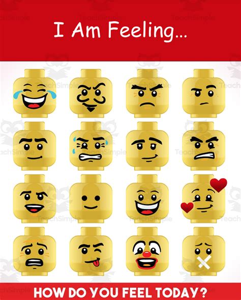 SEL Lego People Emoji Feelings Chart, Coloring Page, And I, 44% OFF