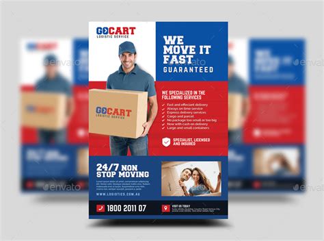 Delivery Cargo Courier Promotional Flyer Print Templates Graphicriver