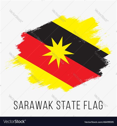 Malaysia state sarawak flag design template Vector Image