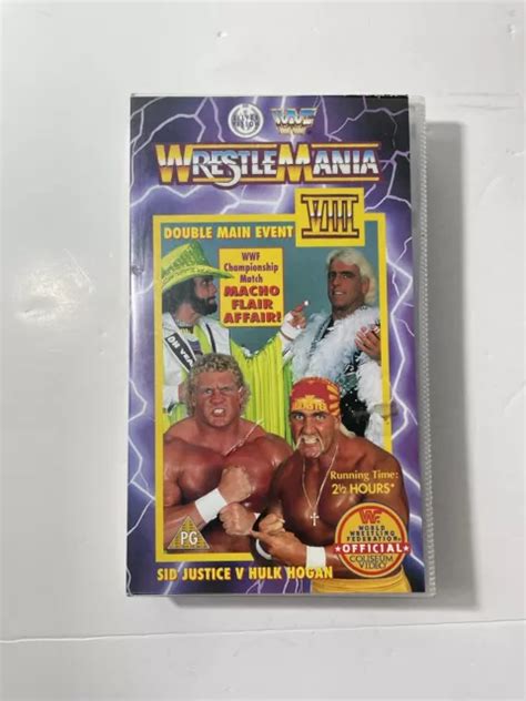 WWE WRESTLEMANIA 8 Vhs Wrestling Video Vintage Wwf 1992 Hulk Hogan 7