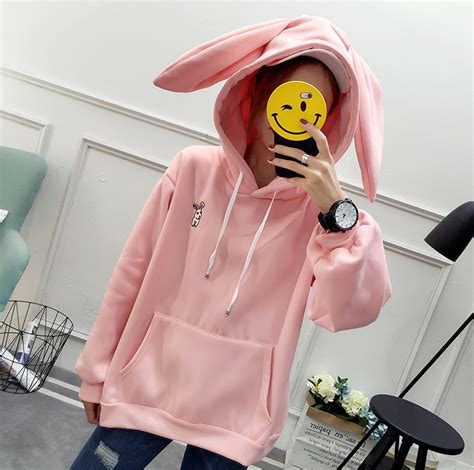 Bunny Ears Pastel Oversized Hoodie Onyx Bunny