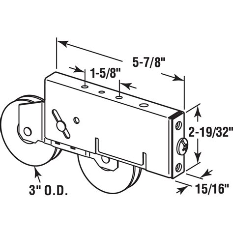 D Sliding Door Tandem Roller Assembly With In Diameter