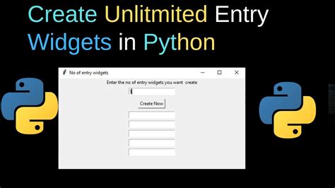 Create Any Number Of Entry Widgets In Python