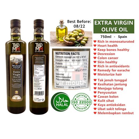 Ml Minyak Zaitun Extra Virgin Olive Oil Evoo Lazada