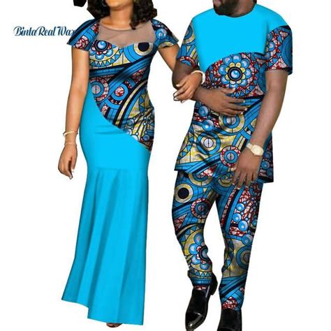 Kente Afrik Couple Clothing Set I Love You Traditional African Clothing African Clothing For