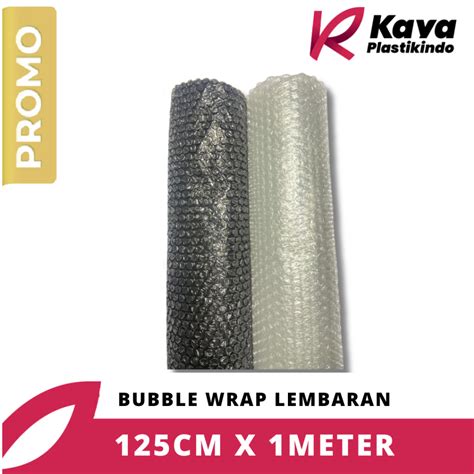 Jual PROMO Bubble Wrap Lembaran 125 Cm X 1 Meter Bening Dan Hitam