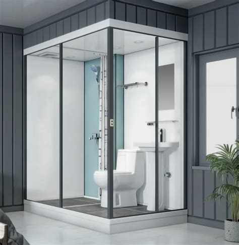 Luxury Prefab Bathroom Pod Modular Shower Room With Toilet Integrated