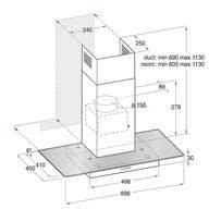 Ariston Ahbs Ahf F Lm X Built In Decorative Hood Cm Stainless