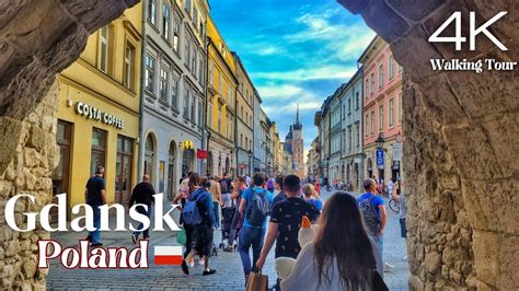 Gdansk Poland Walking Tour K Uhd Youtube