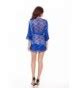 Women S Sexy Intimate Satin Lace Lingerie Robe W G String Pamajas Blue CJ JQ FRG