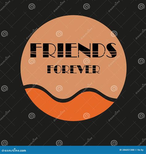 FRIENDS FOREVER LOGO DESIGN Stock Illustration - Illustration of organ ...