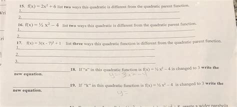 [solved] 15 F X 2x2 6 List Two Ways This Quadratic Is Different