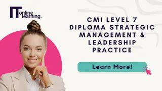 Online CMI Level 7 Diploma Strategic Management Leadership Practice